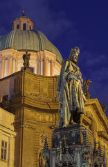 Statue of King Charles IV in Prague