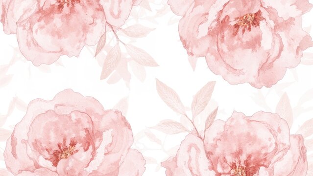 2036 with pink floral pattern and watercolor design