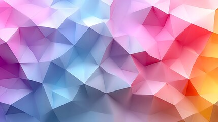 Naklejka premium Stunning vibrant geometric polygonal surface displaying a beautiful gradient from cool blue to warm orange colors