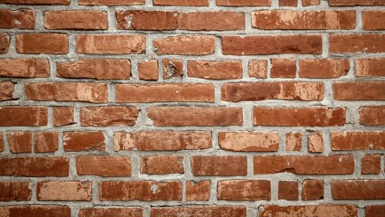 Brick wall background with a rustic appearance. Construction and architecture, building materials. Texture and pattern. The concept of brickwork and walls.