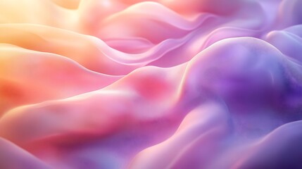 Obraz premium Abstract flowing waves of gradient color in orange, pink, purple, and lavender hues