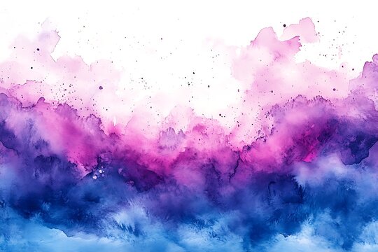 Abstract watercolor gradient background in pink, purple, and blue with textured paper effect