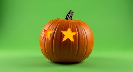 Halloween Pumpkin with Star Cutouts for Seasonal Promotions