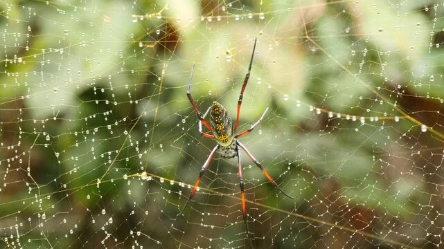 golden web spider, Nephila inaurata madagascariensis  1