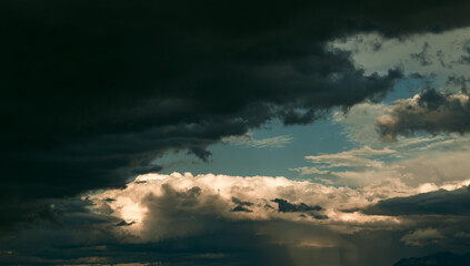 time lapse clouds over the horizon