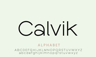 CalviaDemo-Regular alphabet letters font for logo