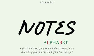 Just Note Demo alphabet letters font for logo