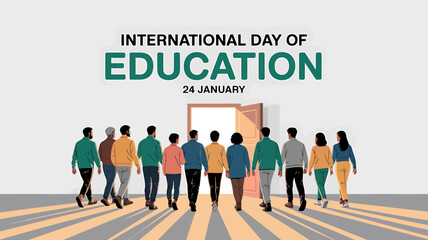 International day of education vector illustration