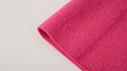 Obraz premium Close-up of pink felt fabric fabric texture and material background.