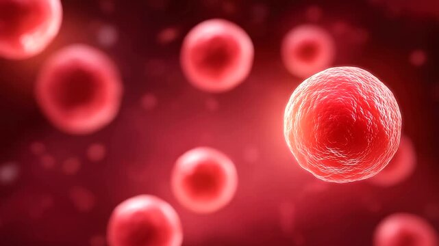High resolution lymphoma cells under defocused microscope abnormal, faceless hematology educational, lymphocyte visualization detail, blurred chromatin background, medical concept,