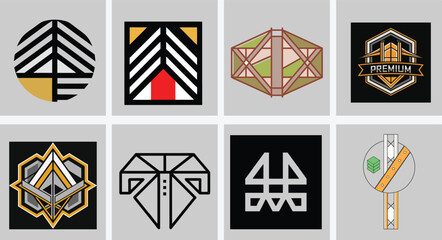 Modern Metal Construction Logo Design