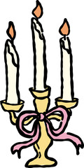 Hand Drawn Candle Holder