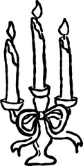 Hand Drawn Candle Holder