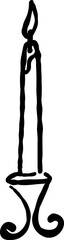 Hand Drawn Candle Holder