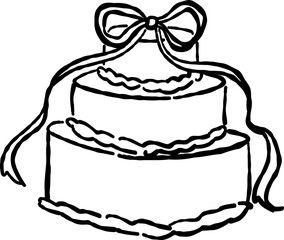 Coquette Cake with Bow with Cherry