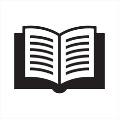 Open book icon depicting knowledge education and reading material