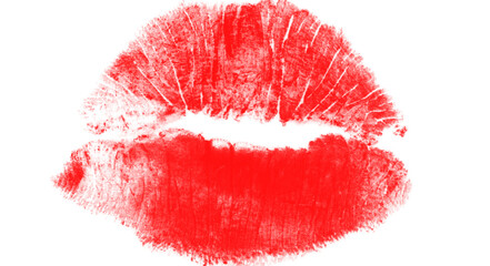 red lipstick isolated on white