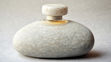 Unique Perfume Bottle With Organic Stone Shape