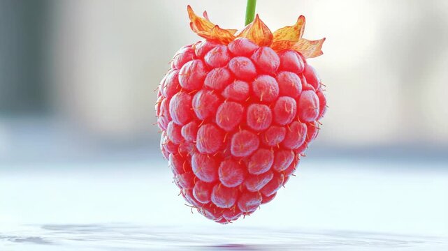 Fresh raspberry on a white background