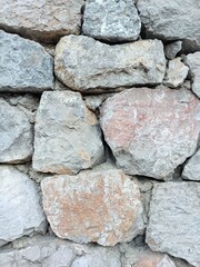 A creative backdrop made from a section of a natural stone fence