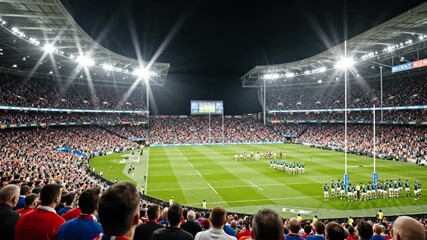 Exciting Football Match Atmosphere with Fans in Joyful Celebration