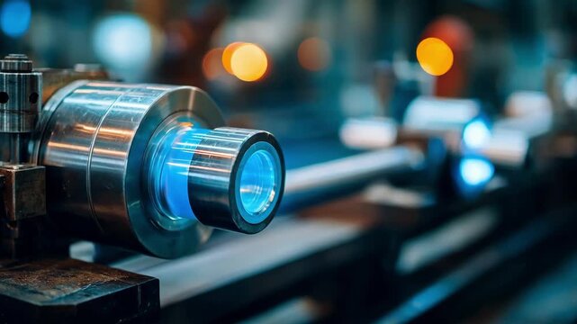 Close view of plasma nitriding equipment in action on industrial tools illustrating modern techniques for superior surface hardening and performance enhancement.