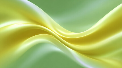 Iridescent Chartreuse Metallic Aurora Bands Flowing Across a Dreamy Green and Yellow Background, Creating a Visually Captivating and Ethereal Atmosphere