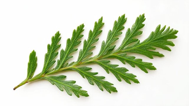 A single leaf photographed closely, often used in botanical or educational contexts