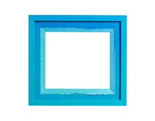Blue Gradient Frame Layers with Torn Paper Edges Artistic Design