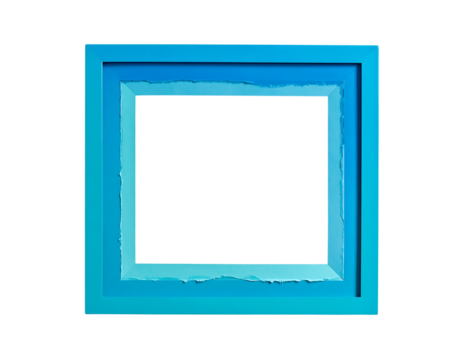 Blue Gradient Frame Layers with Torn Paper Edges Artistic Design