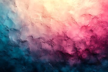 Rough textured surface displays a striking gradient transitioning from vibrant blue to magenta and soft pink