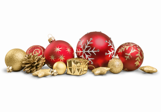 christmas balls and decorations