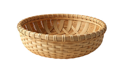 Woven Basket: An intricately woven basket, expertly crafted from natural materials, stands as a testament to traditional artistry and practical design. Showcasing the beauty of handmade object.