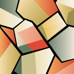 Abstract geometric pattern with interlocking polygonal shapes and warm tones