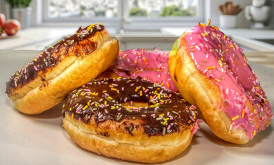 donuts with icing sugar