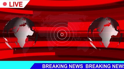international news background animation. Digital world news background animation, Breaking News Headline Template intro for TV ,