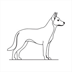 vector illustration of a dog