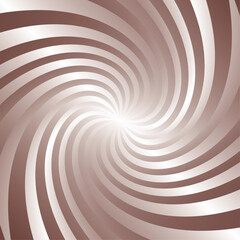 Swirled groovy sunburst in dusty rose color vector illustration. Satin glitter striped radial rays luxury background. Boho spread in neutral beige design. Light quiet luxury backdrop.