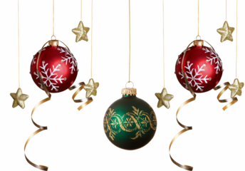 christmas balls isolated