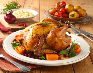 roasted chicken with vegetables