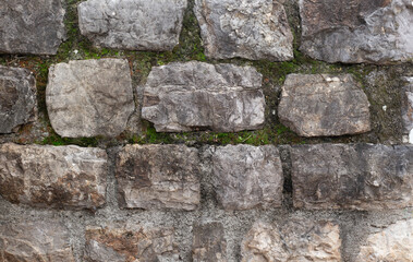 stone wall texture background - stone pavement wall texture wallpaper background pattern copy space design. wall background