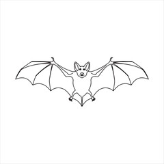 vector illustration of a halloween bat