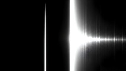 Abstract glowing light spectrum and sound wave visualization