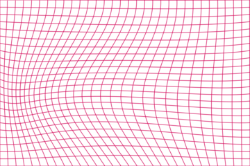 Pink warped grid pattern for modern abstract backgrounds, retro digital aesthetics, and futuristic graphic design overlays