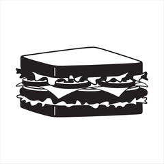 vector illustration of a sandwich