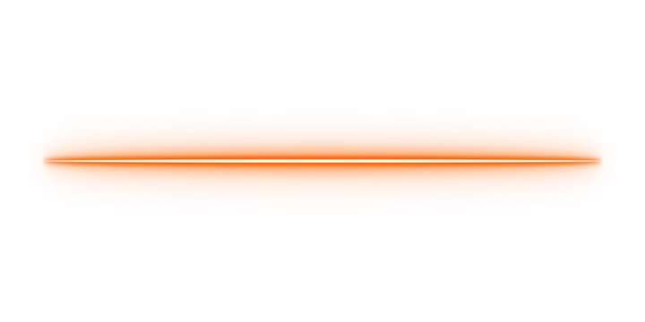 Soft glowing orange horizontal line for highlights, separators, neon effects, and modern graphic design accents