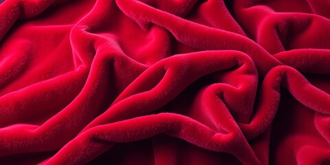 Deep crimson velvet, plush pile, soft sheen, luxurious drape,  elegant,  background