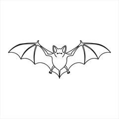 bat on a white background