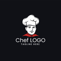 Chef Cook Restaurant Catering Bakery Kitchen Hat Professional Food Service Vector logo template