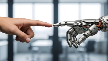 Human & Robot Touch AI Convergence in Modern Tech & Artificial Intelligence
